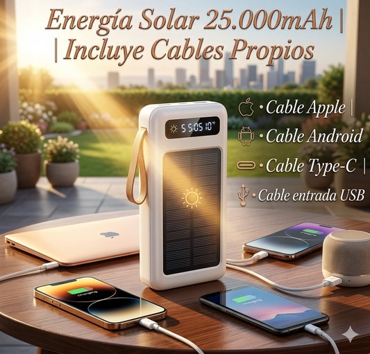 Power Bank Solar 25.000mah Todo Terreno